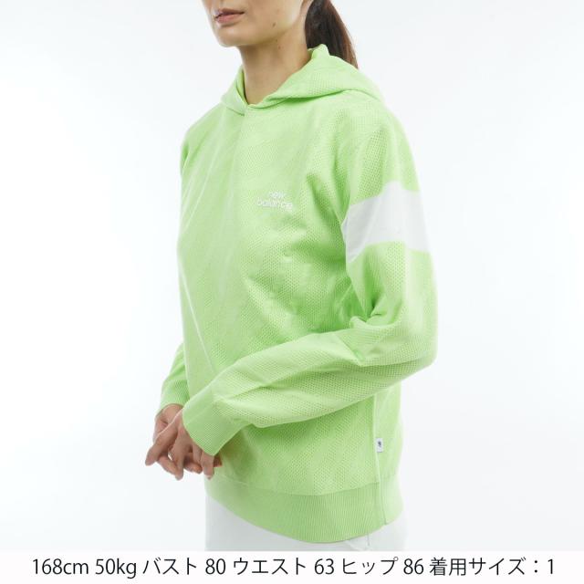 ニューバランス　New Balance Golf　ストレッチ ゼブラジャカード×メッシュ編み ニットプルオーバーフーディー　レディス_13