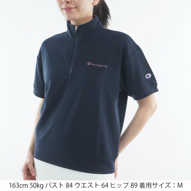 チャンピオンゴルフ　Champion GOLF　テックウイーブテリー ストレッチ 裏毛半袖ハーフジップスウェット　レディス_15