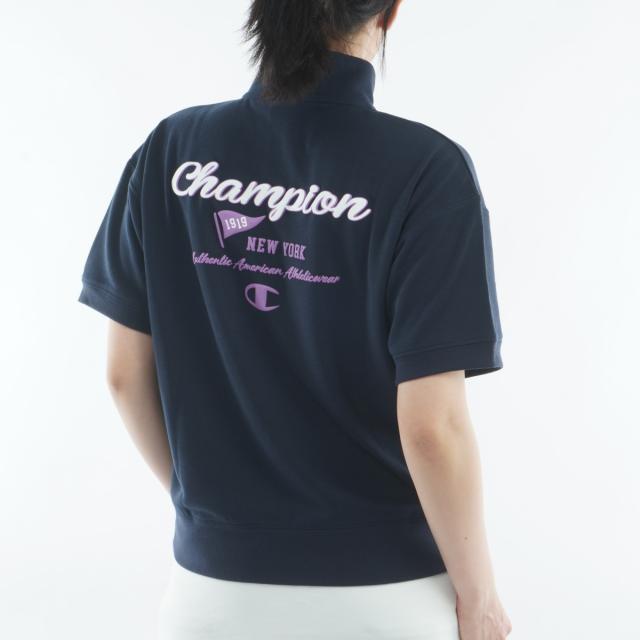 チャンピオンゴルフ　Champion GOLF　テックウイーブテリー ストレッチ 裏毛半袖ハーフジップスウェット　レディス_16