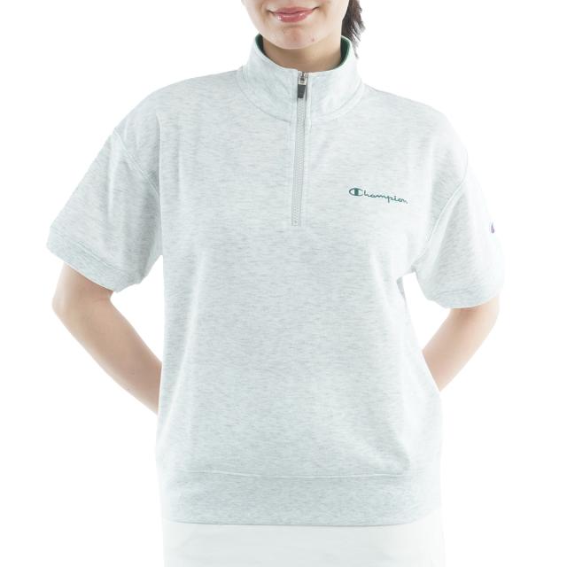 チャンピオンゴルフ　Champion GOLF　テックウイーブテリー ストレッチ 裏毛半袖ハーフジップスウェット　レディス_17