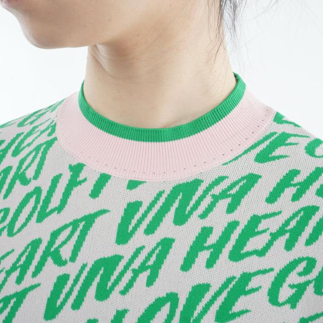 ビバハート　VIVA HEART　フラッシュロゴ総柄プルオーバーセーター　レディス_5