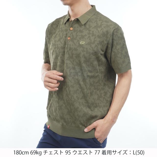 ロサーセン　ROSASEN　ジャカードニット半袖ポロシャツ_9