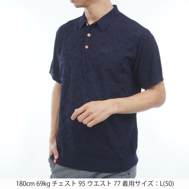 ロサーセン　ROSASEN　ジャカードニット半袖ポロシャツ_12