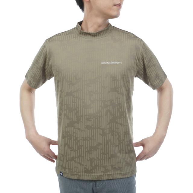 ロサーセン　ROSASEN　冷感ジャカード 半袖モックネックシャツ