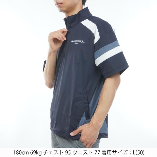 ロサーセン　ROSASEN　ストレッチ A-Line ストレッチハーフジップ半袖シャツ_12