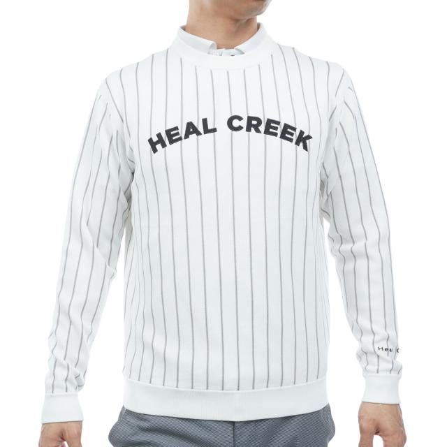 ヒールクリーク　Heal Creek　ストライプ クルーネックセーター