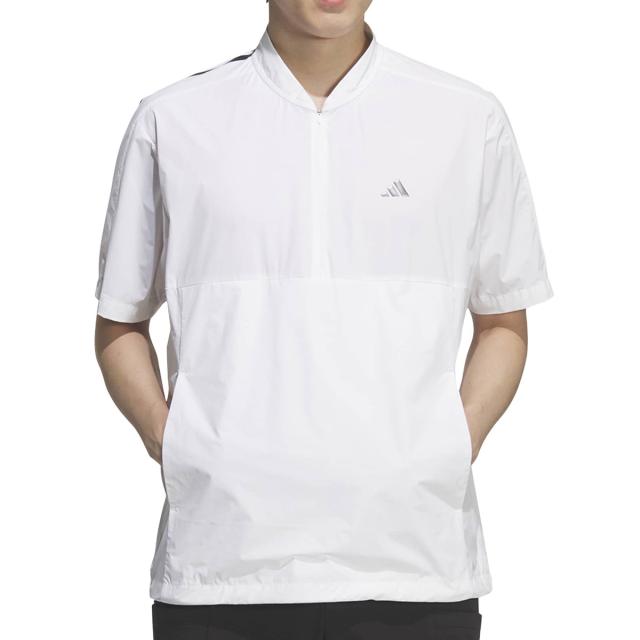 アディダス　Adidas　ストレッチ プルオーバー 半袖ジャケット