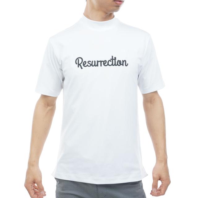 レザレクション　Resurrection　シリコンロゴ モックネック半袖シャツ