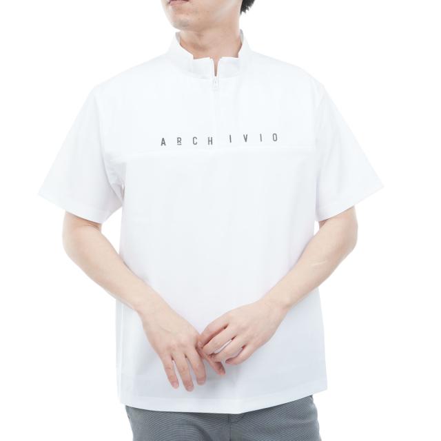 アルチビオ　archivio　素材切替 UV 冷感 ハーフジップ半袖プルオーバーシャツ_13
