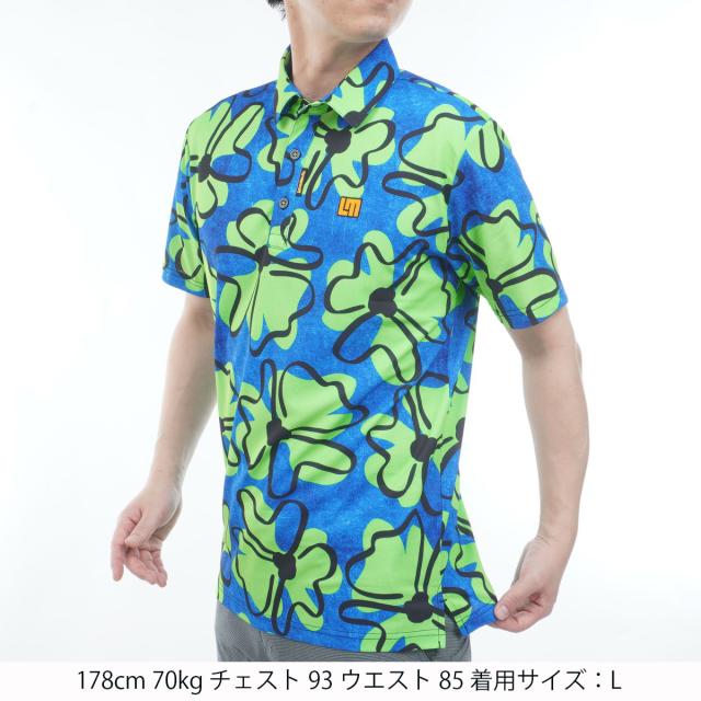 ラウドマウスゴルフ　Loud Mouth Golf　総柄半袖ポロシャツ_4