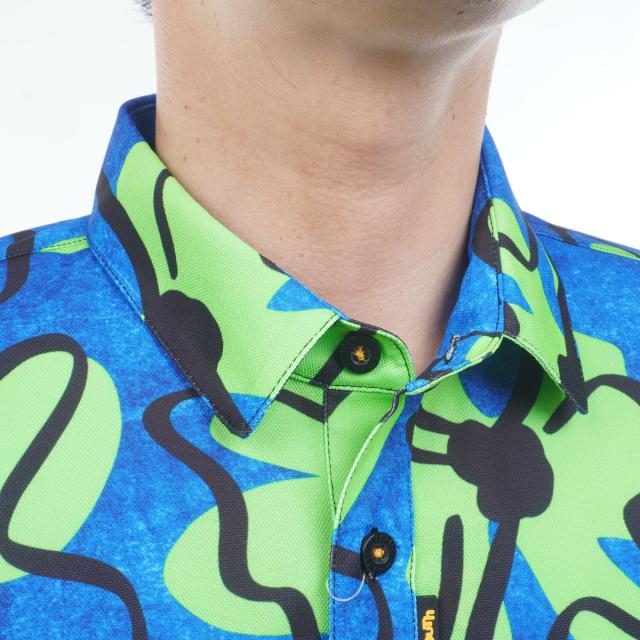 ラウドマウスゴルフ　Loud Mouth Golf　総柄半袖ポロシャツ_9