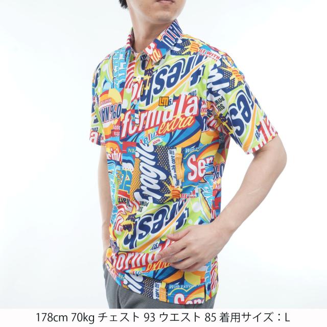 ラウドマウスゴルフ　Loud Mouth Golf　総柄半袖ポロシャツ_13