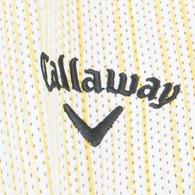 キャロウェイゴルフ　Callaway Golf　かざあなメッシュストライプ総柄半袖ポロシャツ_11