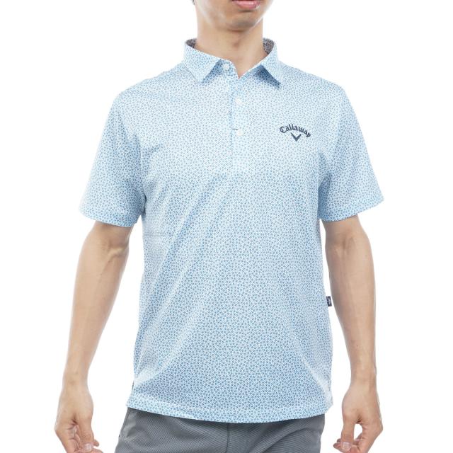 キャロウェイゴルフ　Callaway Golf　かざあなメッシュ小ヤシの木総柄半袖ポロシャツ_13