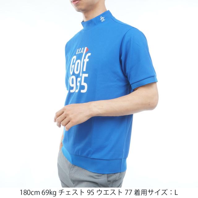 マンシングウェア　Munsingwear　ストレッチ マナード×SUNSCREEN 半袖モックネックシャツ_1