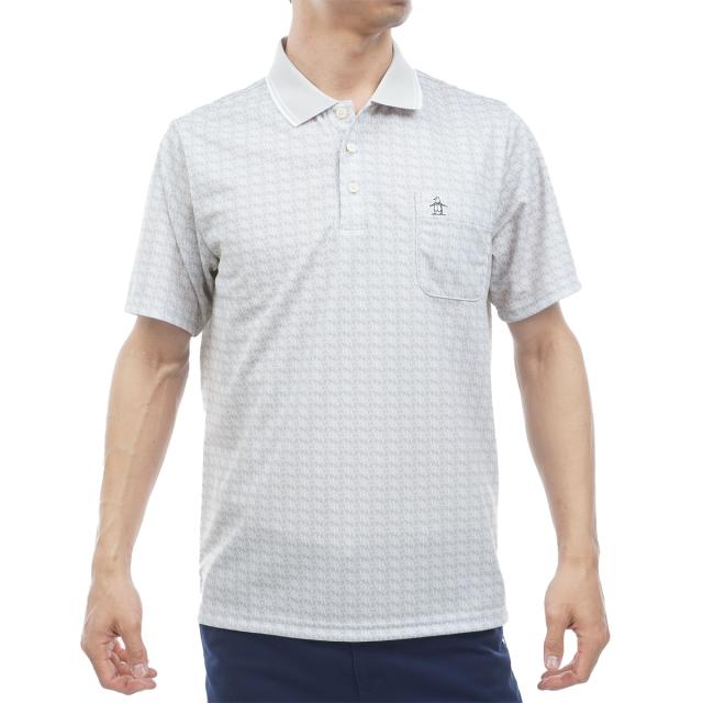 マンシングウェア　Munsingwear　ストレッチ SUNSCREEN モノグラムグラフィックプリント半袖ポロシャツ_10