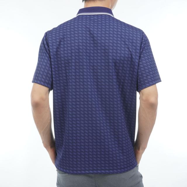 マンシングウェア　Munsingwear　ストレッチ SUNSCREEN モノグラムグラフィックプリント半袖ポロシャツ_15