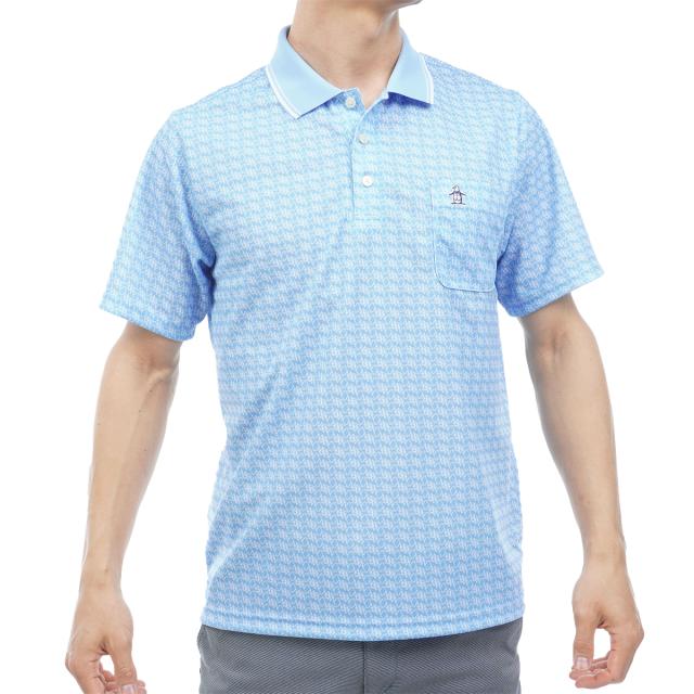 マンシングウェア　Munsingwear　ストレッチ SUNSCREEN モノグラムグラフィックプリント半袖ポロシャツ_16