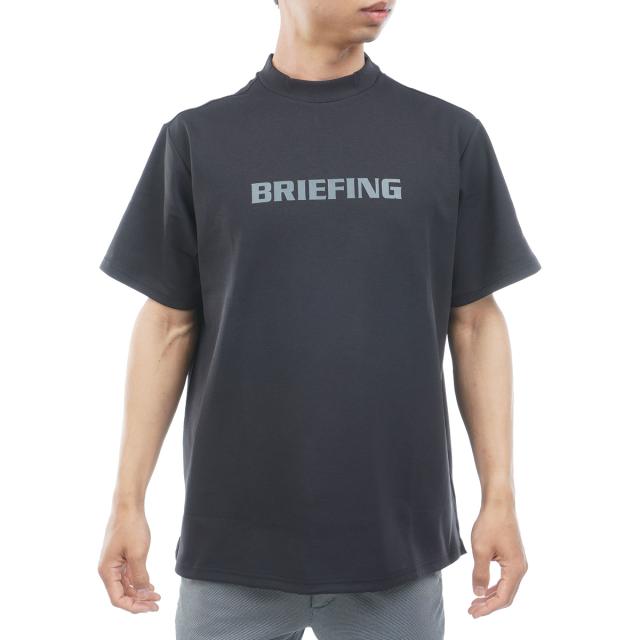 ブリーフィング　BRIEFING　ストレッチ バックBGロゴ RF ハイネック半袖シャツ_3