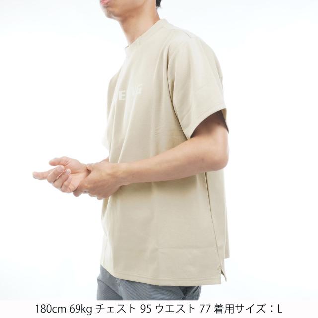 ブリーフィング　BRIEFING　ストレッチ バックBGロゴ RF ハイネック半袖シャツ_12