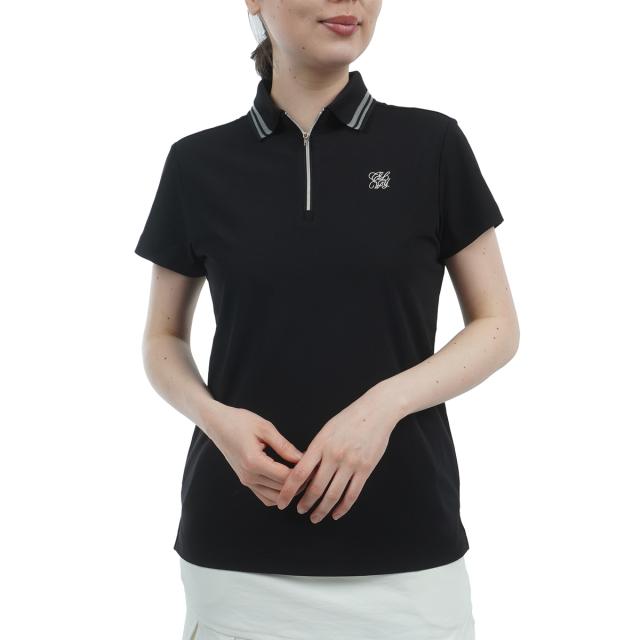 キャロウェイゴルフ　CALLAWAY RED LABEL　鹿の子 ハーフジップ半袖ポロシャツ　レディス 8,630円