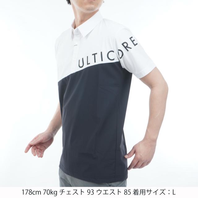 ブリヂストン　BRIDGESTONE GOLF ULTICORE　4Dimotion Fit Split ラグランスリーブ ストレッチ 半袖ポロシャツ_1
