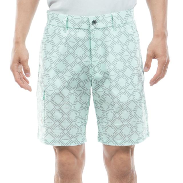 ルコックスポルティフ ゴルフ　Le coq sportif GOLF　ストレッチ MID SUMMER2 モノグラム柄ショートパンツ 14,300円