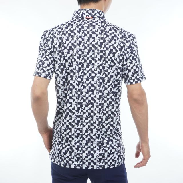 ルコックスポルティフ ゴルフ　Le coq sportif GOLF　ストレッチ ルースタータイル柄半袖ポロシャツ_6