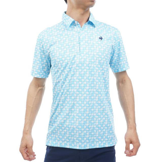 ルコックスポルティフ ゴルフ　Le coq sportif GOLF　ストレッチ ルースタータイル柄半袖ポロシャツ_16