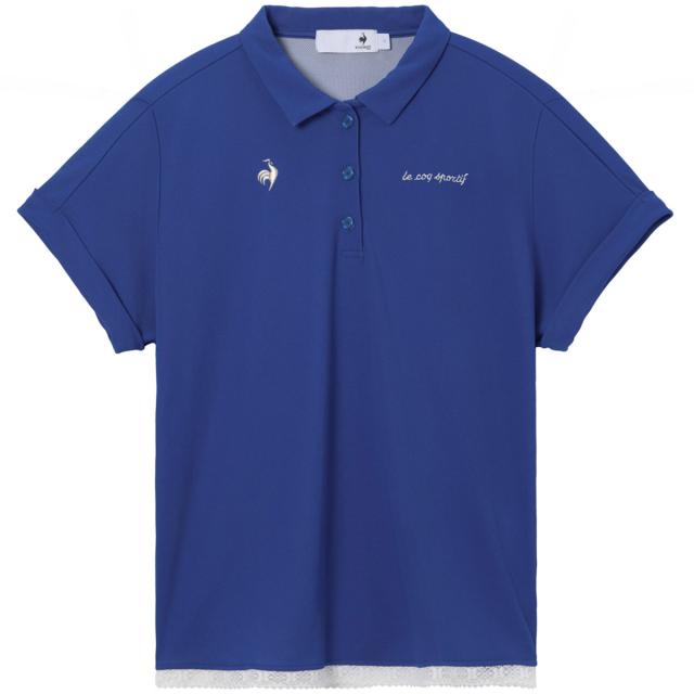 ルコックスポルティフ ゴルフ　Le coq sportif GOLF　ストレッチ ワイドシルエット 半袖ポロシャツ　レディス