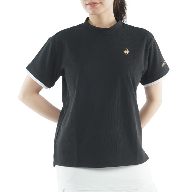 ルコックスポルティフ ゴルフ　Le coq sportif GOLF　ストレッチ MID SUMMER2 モックネック半袖シャツ　レディス