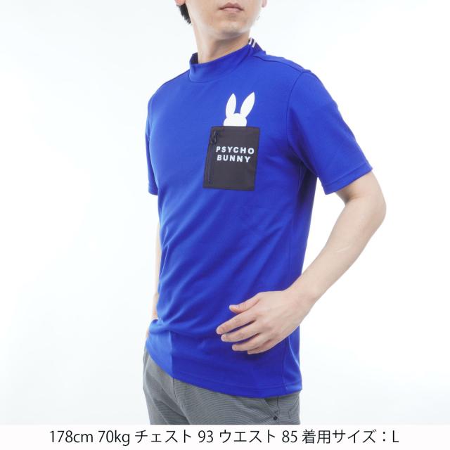 サイコバニー　PSYCHO BUNNY　GOLF ポケットバニー モックネック半袖Tシャツ_1
