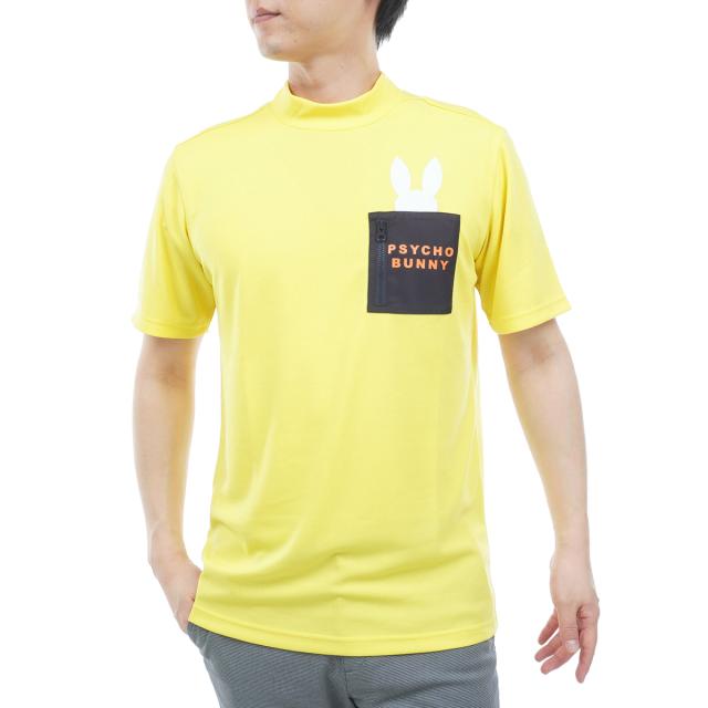 サイコバニー　PSYCHO BUNNY　GOLF ポケットバニー モックネック半袖Tシャツ_3