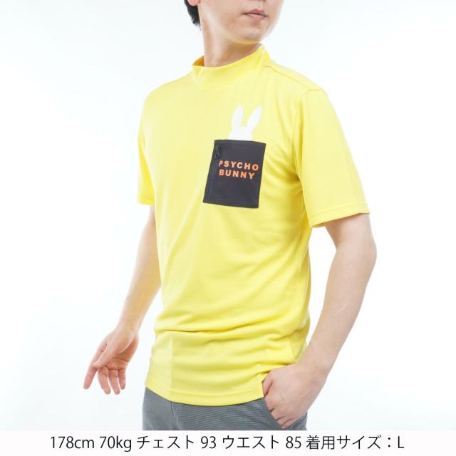 サイコバニー　PSYCHO BUNNY　GOLF ポケットバニー モックネック半袖Tシャツ_4