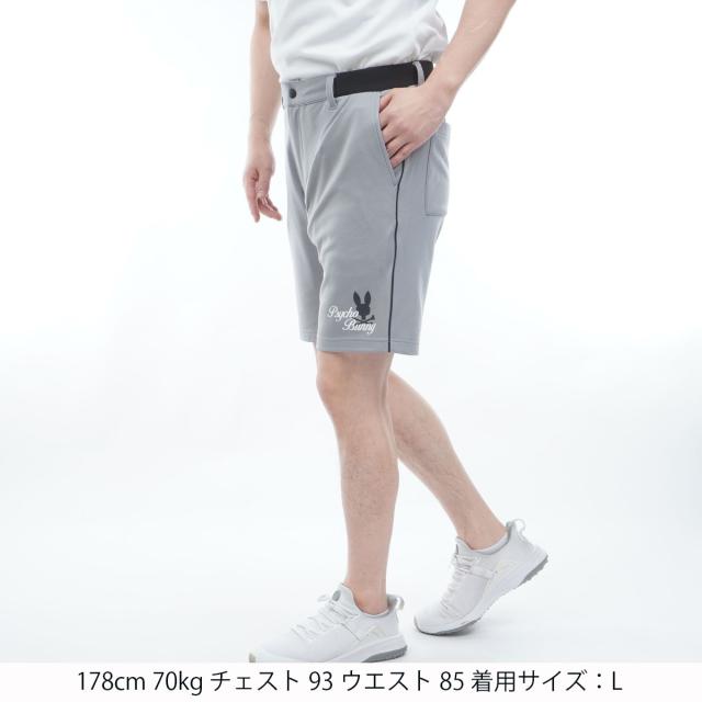 サイコバニー　PSYCHO BUNNY　GOLF ラインモチーフ PBグラフィック ストレッチ ハーフパンツ_1