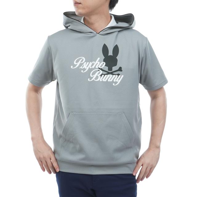 サイコバニー　PSYCHO BUNNY　GOLF ラインモチーフ PBグラフィック半袖パーカー