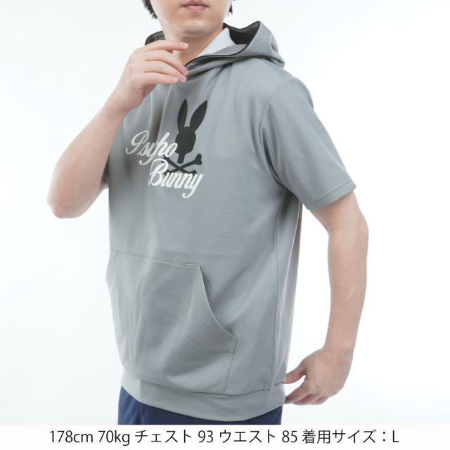 サイコバニー　PSYCHO BUNNY　GOLF ラインモチーフ PBグラフィック半袖パーカー_1