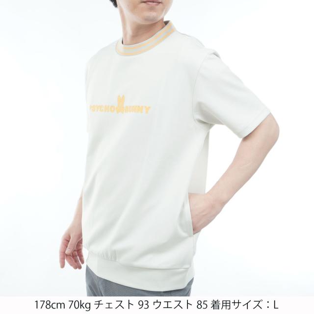 サイコバニー　PSYCHO BUNNY　GOLF シルエットバニー ラバーストライプロゴ 半袖Tシャツ_1