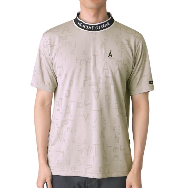 アダバットストリーム　ADABAT STREAM　ストレッチ 3Dロゴジャガード モックネック半袖Tシャツ_11