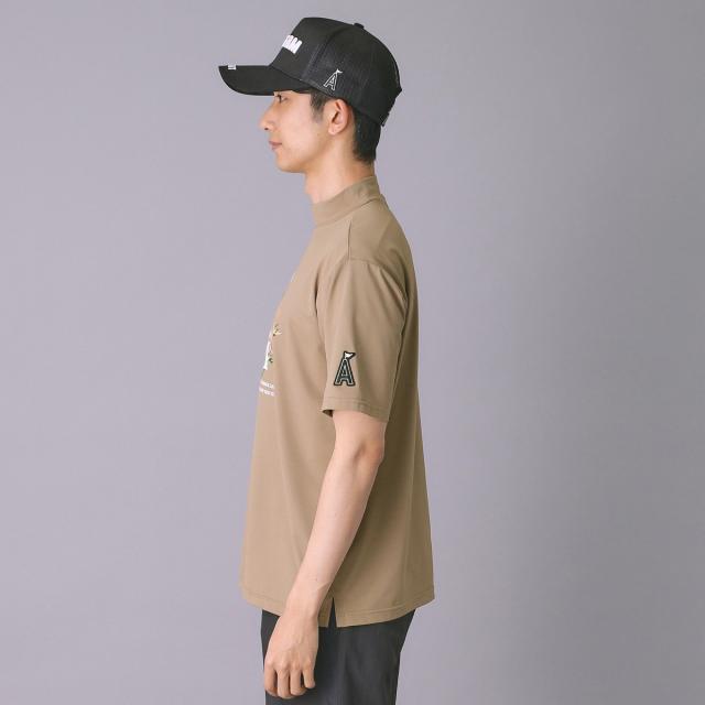 アダバットストリーム　ADABAT STREAM　ストレッチ フラワープリント モックネック半袖Tシャツ_4