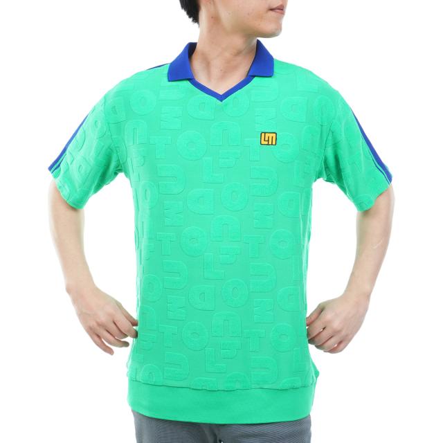 ラウドマウスゴルフ　Loud Mouth Golf　ストレッチ パイルロゴジャカード半袖シャツ