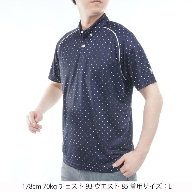 フィラ　FILA GOLF　柄半袖ポロシャツ_4