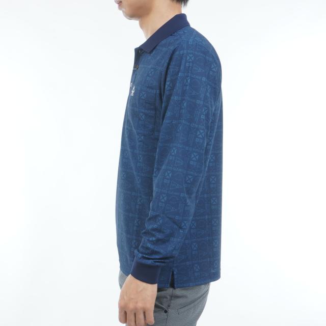 マンシングウェア　Munsingwear　SEASON グラフィック総柄プリント長袖ポロシャツ_2