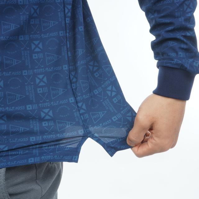 マンシングウェア　Munsingwear　SEASON グラフィック総柄プリント長袖ポロシャツ_5