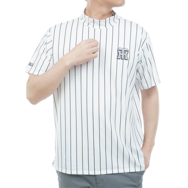 ゴールデンベア　GB GOLF　TIGERSコラボレーション モックネック半袖シャツ