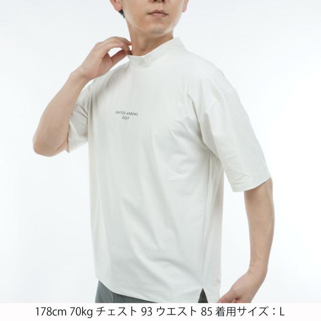 ユナイテッドアローズ　UNITED ARROWS GOLF　ストレッチ モックネック半袖シャツ_1