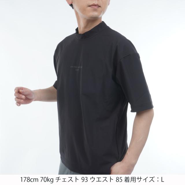 ユナイテッドアローズ　UNITED ARROWS GOLF　ストレッチ モックネック半袖シャツ_4