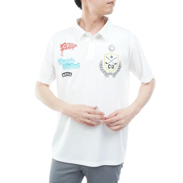 クアルトユナイテッド　CUARTO UNITED　カラフルロゴモチーフ半袖ポロシャツ
