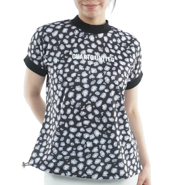 クアルトユナイテッド CUARTO UNITED 百貨店ともし火鹿の子ひょう柄半袖プルオーバー レディス