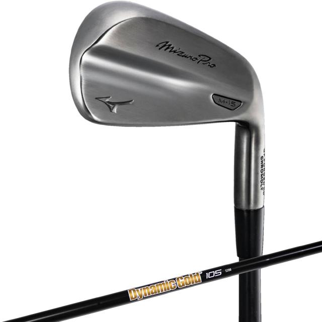 ミズノ　Mizuno Pro　M-15 アイアン(単品) グレーIP仕上げ ダイナミックゴールド 105 オニキスブラック　シャフト：ダイナミックゴール…